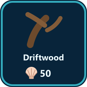 The Driftwood key in the shop