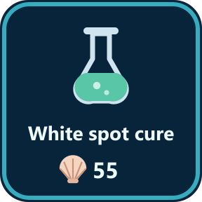 The White spot cure key in the shop