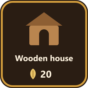 The Wooden house key in the shop